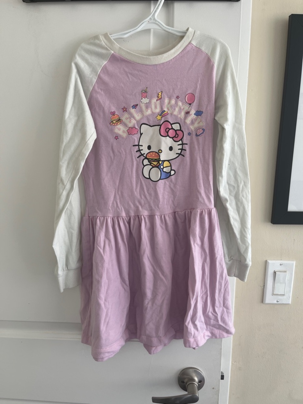 Hello Kitty Pink and White Raglan Dress